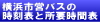 横浜市営バスの時刻表と所要時間表のページ